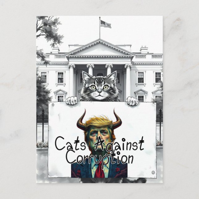 Cats Against Corruption  Postcard (Front)