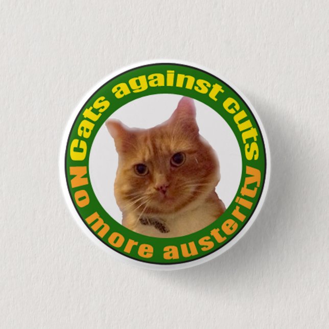 Cats Against Cuts 1 Inch Round Button (Front)