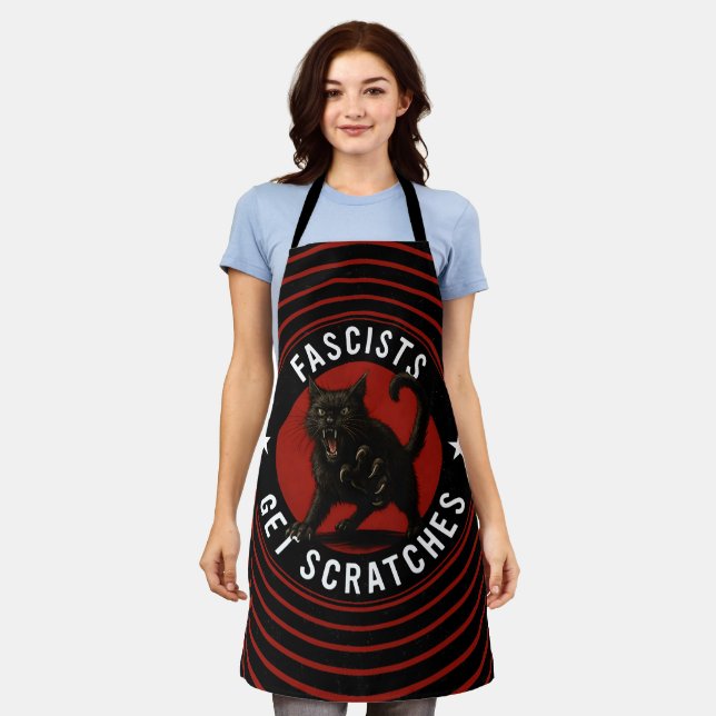 Cats Against Fascists Apron (Worn)
