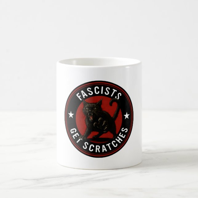 Cats Against Fascists Coffee Mug (Center)