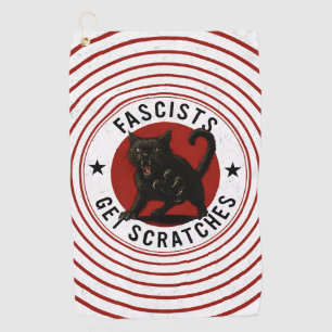 Cats Against Fascists Golf Towel