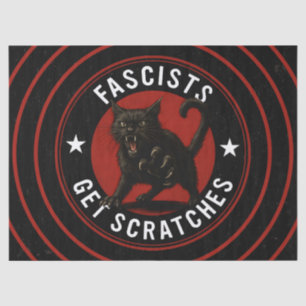 Cats Against Fascists Tissue Paper