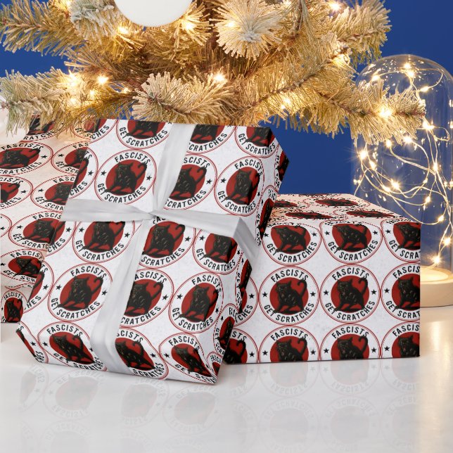 Cats Against Fascists Wrapping Paper (Holidays)