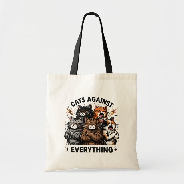 Cats Against Tote Bag (Front)