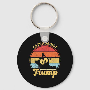 Cats Against Trump Funny Anti Trump 2020 Election Keychain