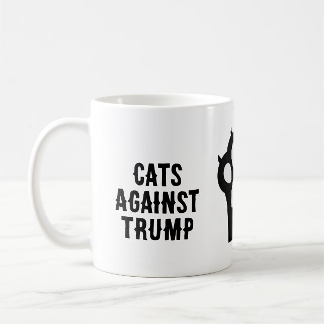 Cats Against Trump Political Mug (Left)