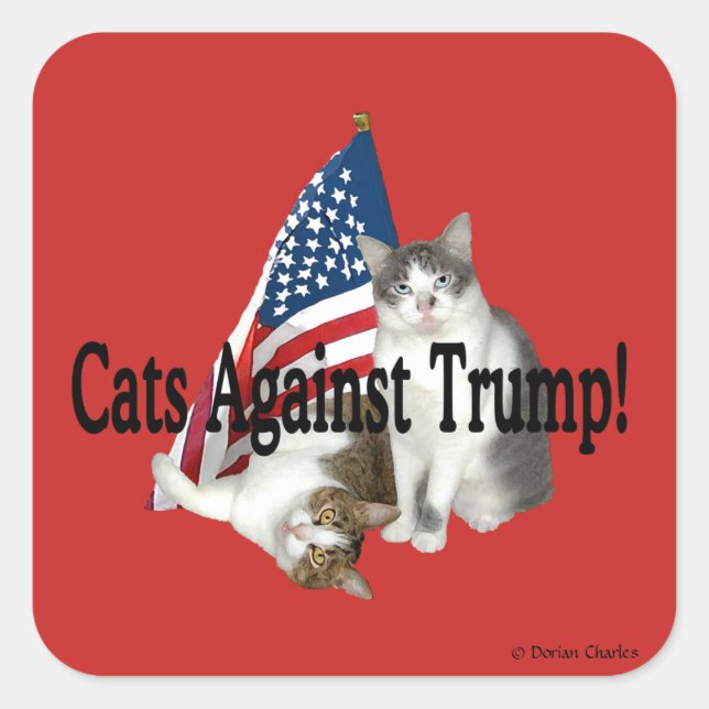 "Cats Against Trump" Stickers (Front)