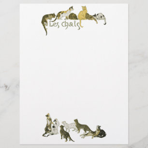 Cats, Alexandre Steinlen Letterhead
