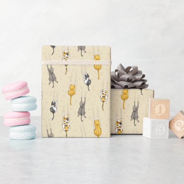 Cats Allowed Wrapping Paper (Baby Shower)