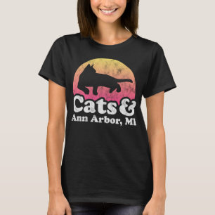 Cats and Ann Arbor, MI Men's or Women's Cat and Mi T-Shirt