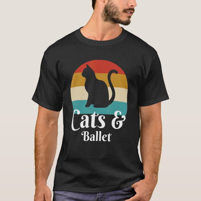 Cats And Ballet Dancer T-Shirt (Front)