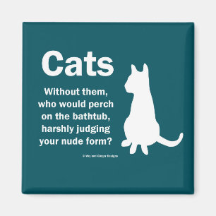 Cats and bathtubs magnet