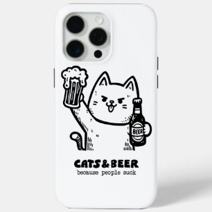 Cats and beer 1 iPhone 15 pro max case