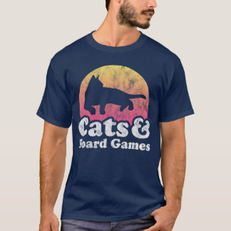 Cats and Board Games Mens or Womens Cat and Board T-Shirt