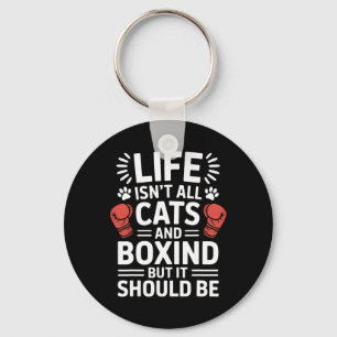 Cats And Boxing Funny Boxing Keychain