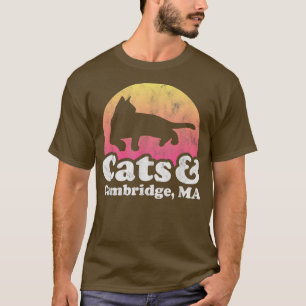 Cats and Cambridge, MA Cat and Massachusetts T-Shi T-Shirt