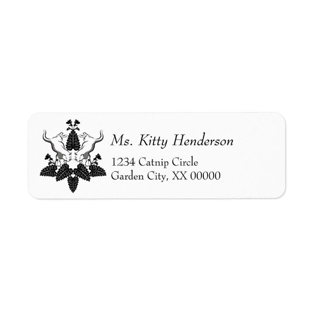 Cats and Catnip Silhouette Graphic Personalized (Front)