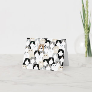 Cats and Dog Greeting Card