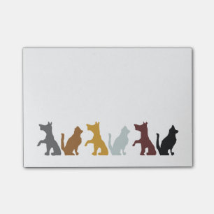 Cats and Dogs cartoon pattern Post-it Notes