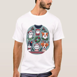 Cats and Dogs Christmas T-Shirt