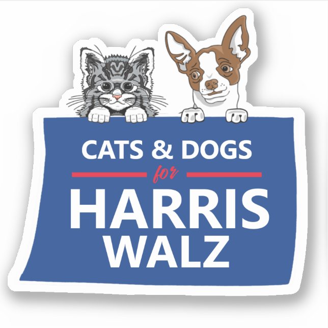 Cats and Dogs for Harris Walz (Front)