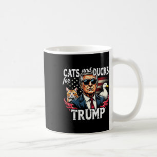 Cats And Ducks For Trump 2024 Funny Trump Vance 20 Coffee Mug