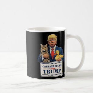 Cats And Ducks For Trump 2024 Kittens And Ducks Fo Coffee Mug