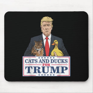 Cats And Ducks For Trump 2024 Kittens And Ducks Fo Mouse Pad