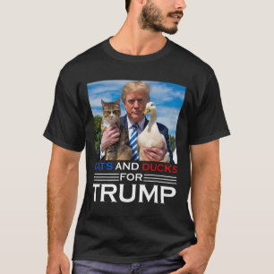 Cats And Ducks For Trump 2024 Kittens And Ducks Fo T-Shirt