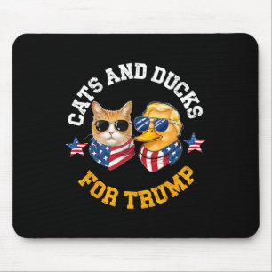Cats And Ducks For Trump 2024 Mouse Pad