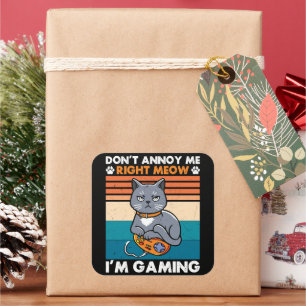 Cats And Gaming For The Cat Lover Gamer Video Game Square Sticker