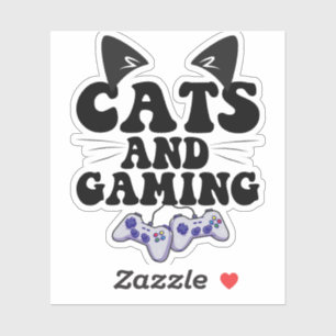 Cats And Gaming Funny Cat Pet Lover Gaming Gift 
