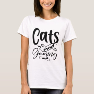 Cats and Gaming Funny T-Shirt