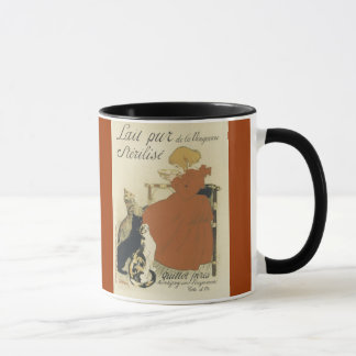 Cats and girl (French) coffee mug