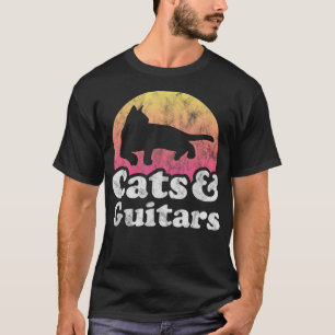 Cats and Guitars Men or Women Cat and Guitar T-Shi T-Shirt