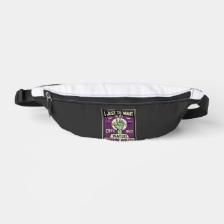 Cats And Horror Movies Halloween Design Fanny Pack
