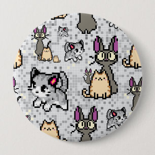Cats and Kittens 2 4 Inch Round Button