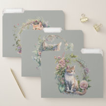 Cats and Kittens with Flowers 