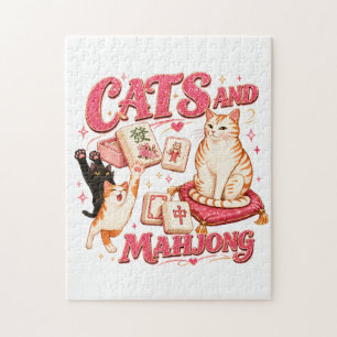 Cats and Mahjong Jigsaw Puzzle