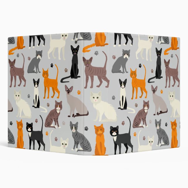 Cats and Paw Prints Binder (Background)