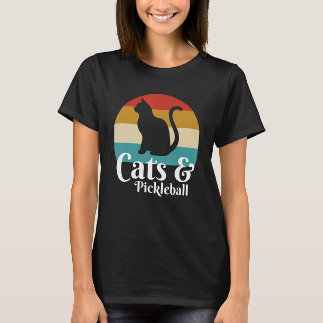 Cats And Pickleball T-Shirt (Front)