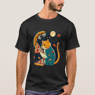 Cats And Pizza Funny Design Cat Lovers Pizza Lover T-Shirt
