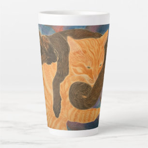 Cats and Plaid Latte Mug
