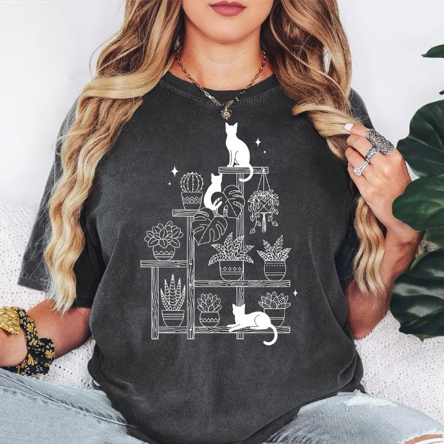 Cats and Plants Shelf T-Shirt (Creator Uploaded)
