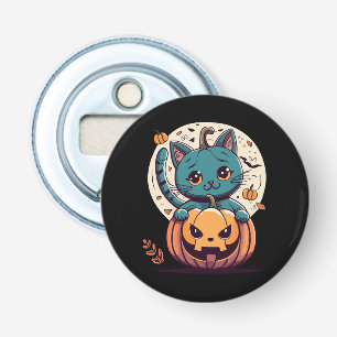Cats and Pumpkins for a Happy Halloween! Bottle Opener
