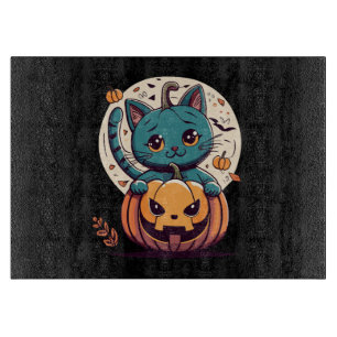 Cats and Pumpkins for a Happy Halloween! Cutting Board