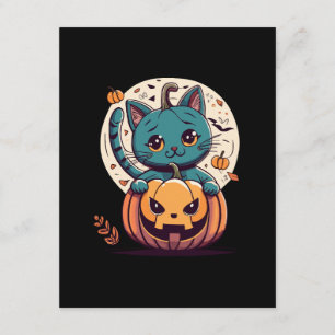 Cats and Pumpkins for a Happy Halloween! Enclosure Card