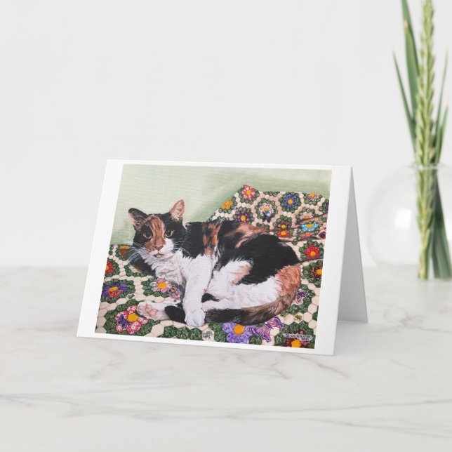 Cats and Quilts-Zoey Thank You Card (Front)