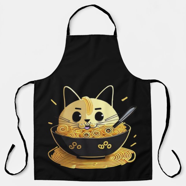 Cats and Ramen Apron (Front)