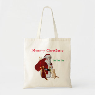 Cats and Santa Tote Bag